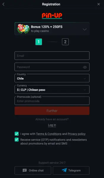 Jouer au casino en ligne mobile PinUp