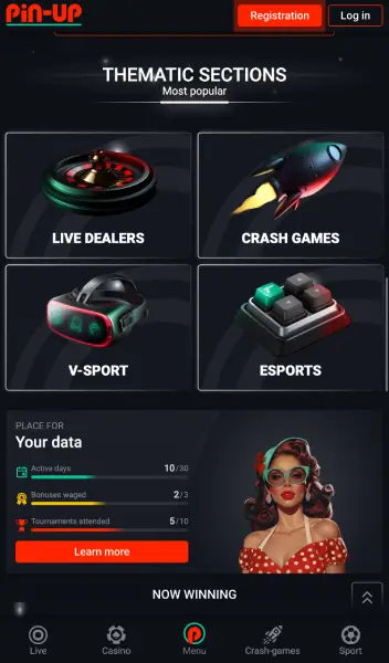 Site mobile officiel du casino en ligne PinUp